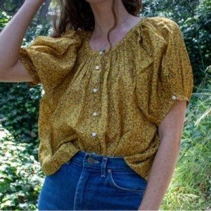 Doen June top XL - sunsoaked foothills floral